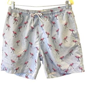 TRUNKS Surf & Swim CO. Men's Flamingo 6" Swim Shorts Large Blue Airstream